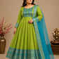 Plus Size Unique Function Pattu Border Design