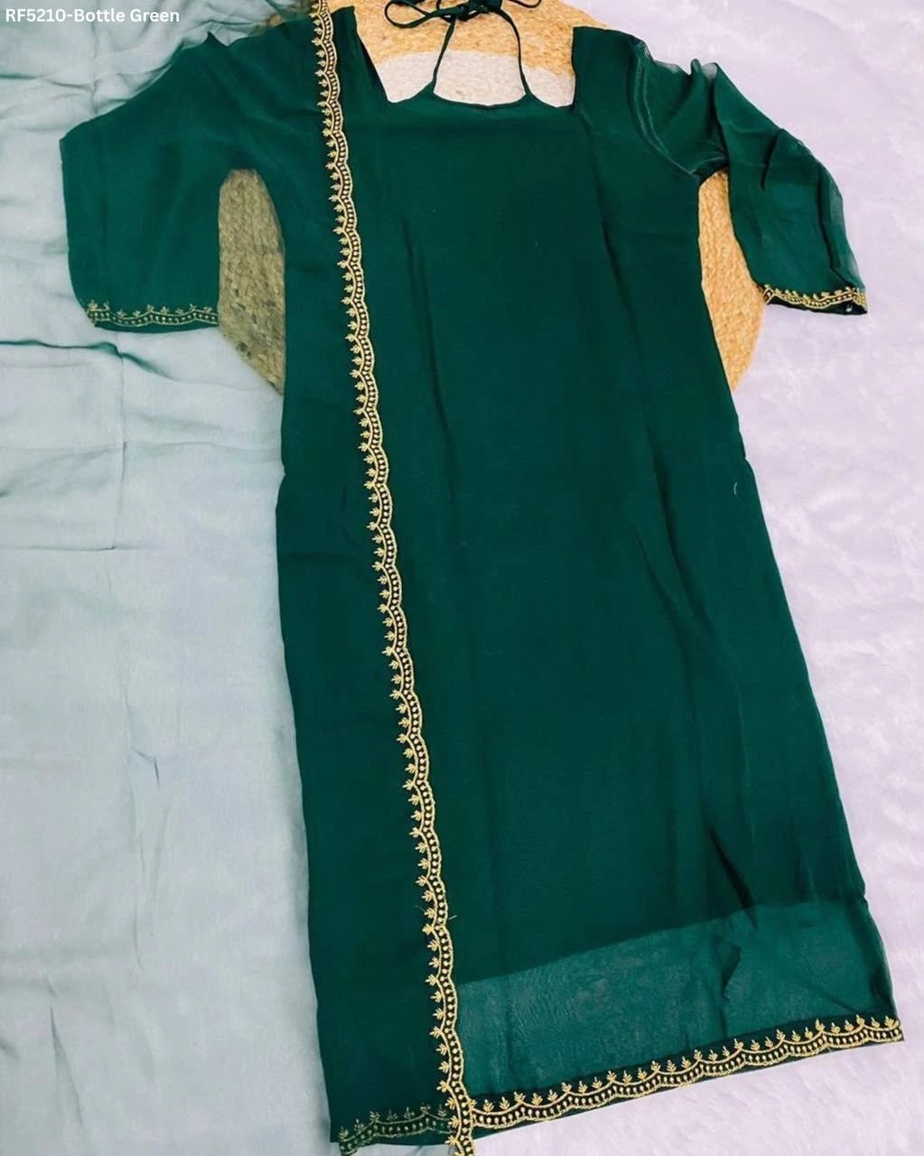 Georget Side Open Tops And Dupatta