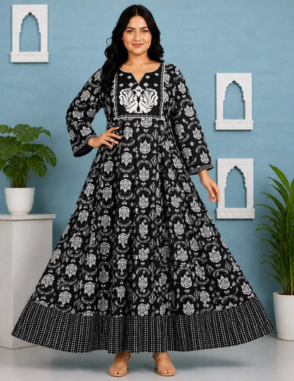 Plus Size Jaipur Umbrella Patch Work - Cotton Fabric