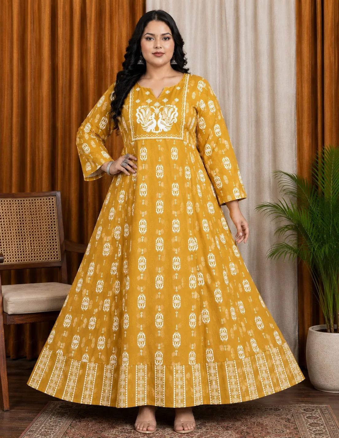 Plus Size Jaipur Umbrella Patch Work