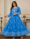 Plus Size Jaipur Umbrella Patch Work - Cotton Anarkali