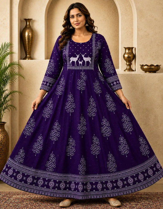 Plus Size Premium Jaipur Umbrella Patch Work