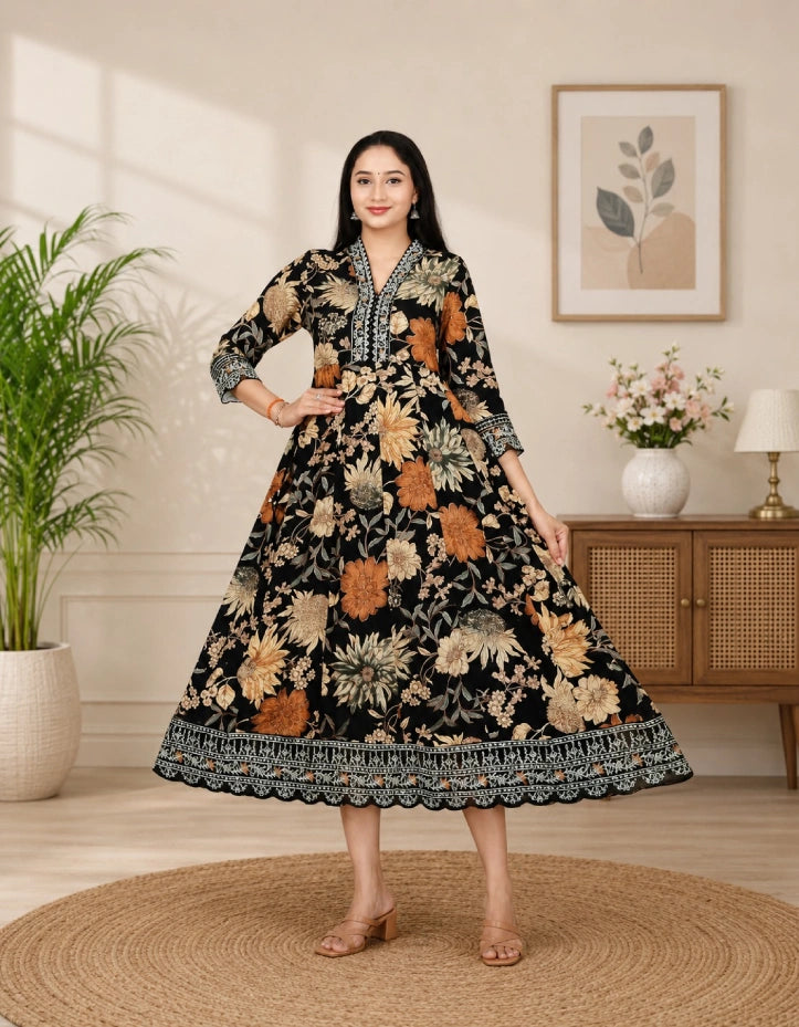 Scalp Neck Anarkali