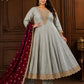 Plus Size Vizhitra Silk 3pcs Party Wear