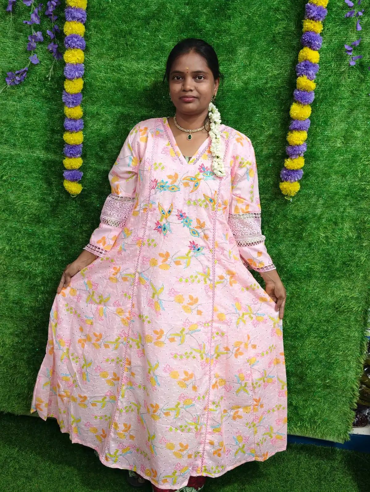 Aquaba Cotton Anarkali