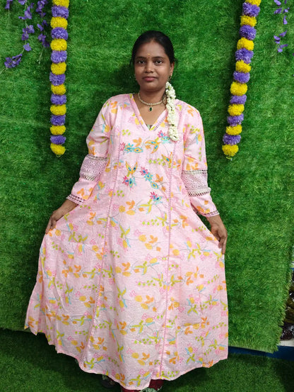 Aquaba Cotton Anarkali