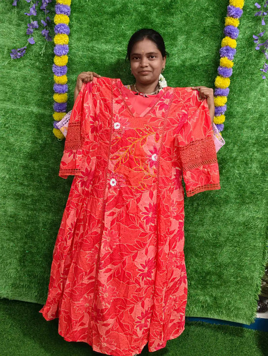 Aquaba Cotton Anarkali