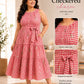 Plus Size Checked Frock