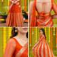 Jackaurd Gold Silk Half Saree