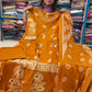 Plus Size Mirror Work Pannel Cut Anarkali 3pcs Set