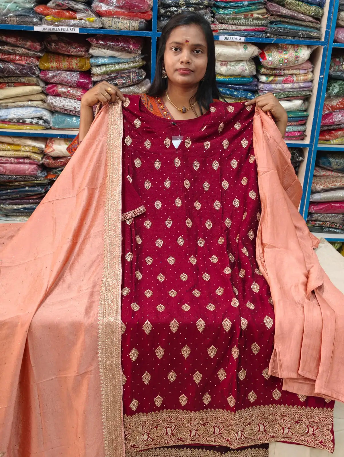 Plus Size Grand Party Vizhitra Silk Wear 3pcs set