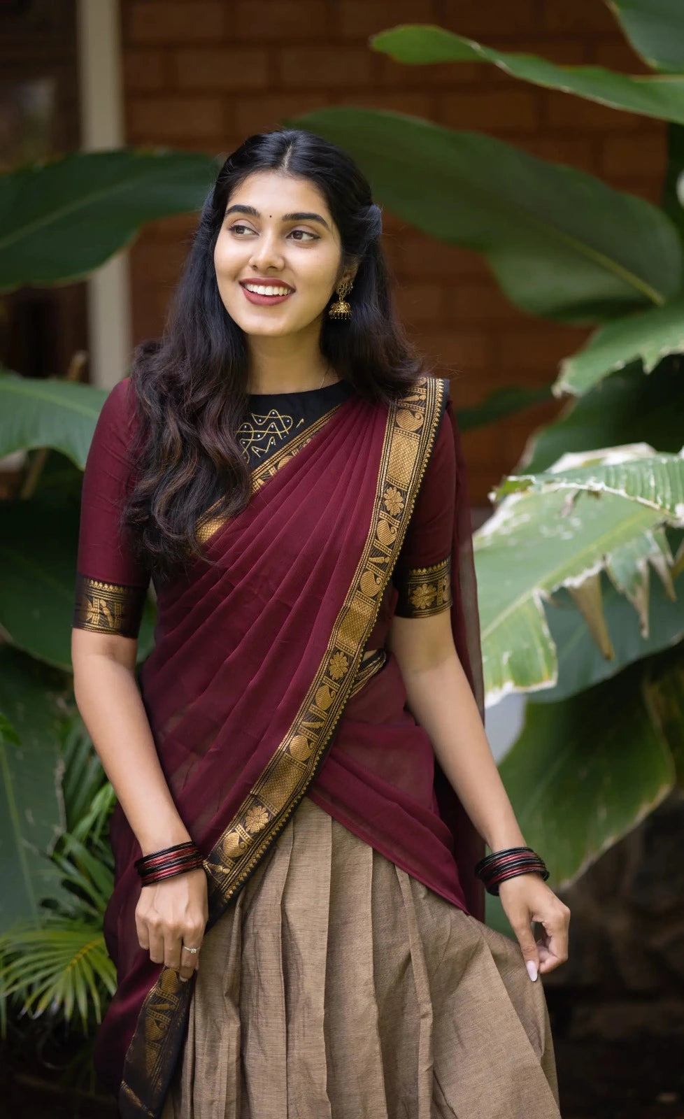 Half Saree - South-Style Kanjivaram silk
