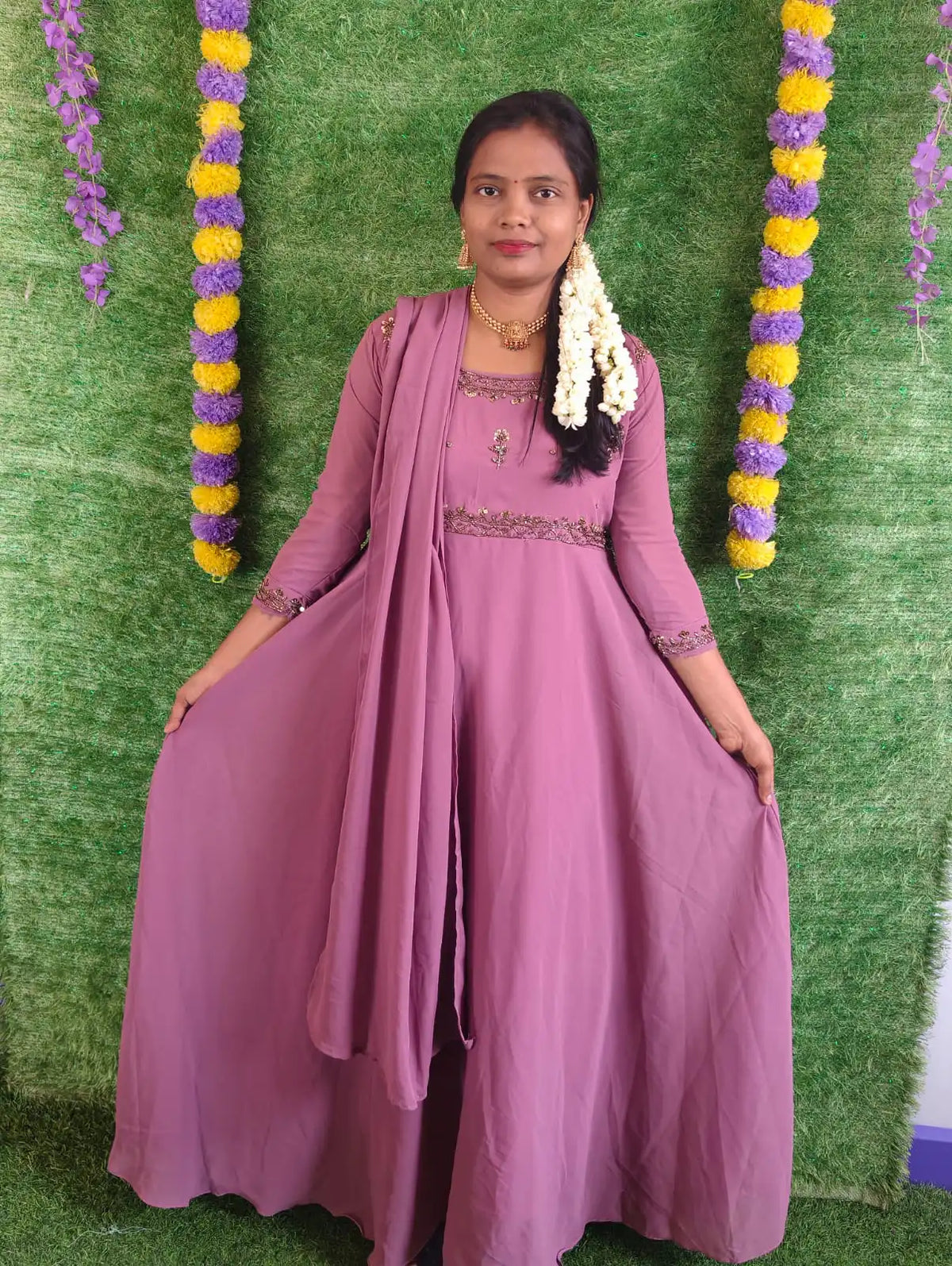 Aari Work Anarkali Samantha 2pcs Set