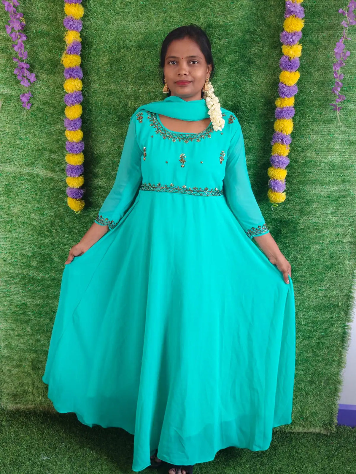 Aari Work Anarkali Samantha 2pcs Set