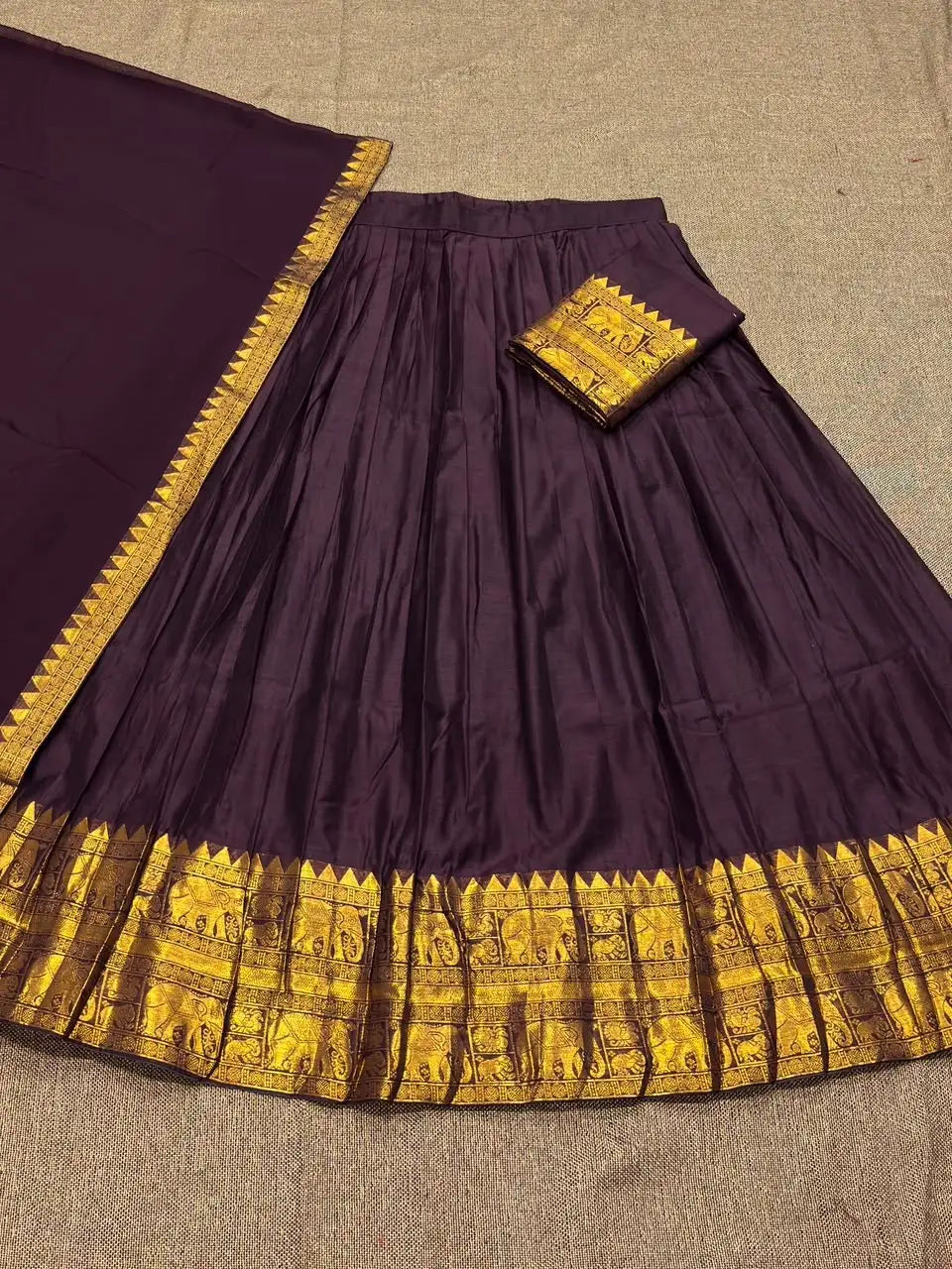 Half Saree Kanchi Cotton