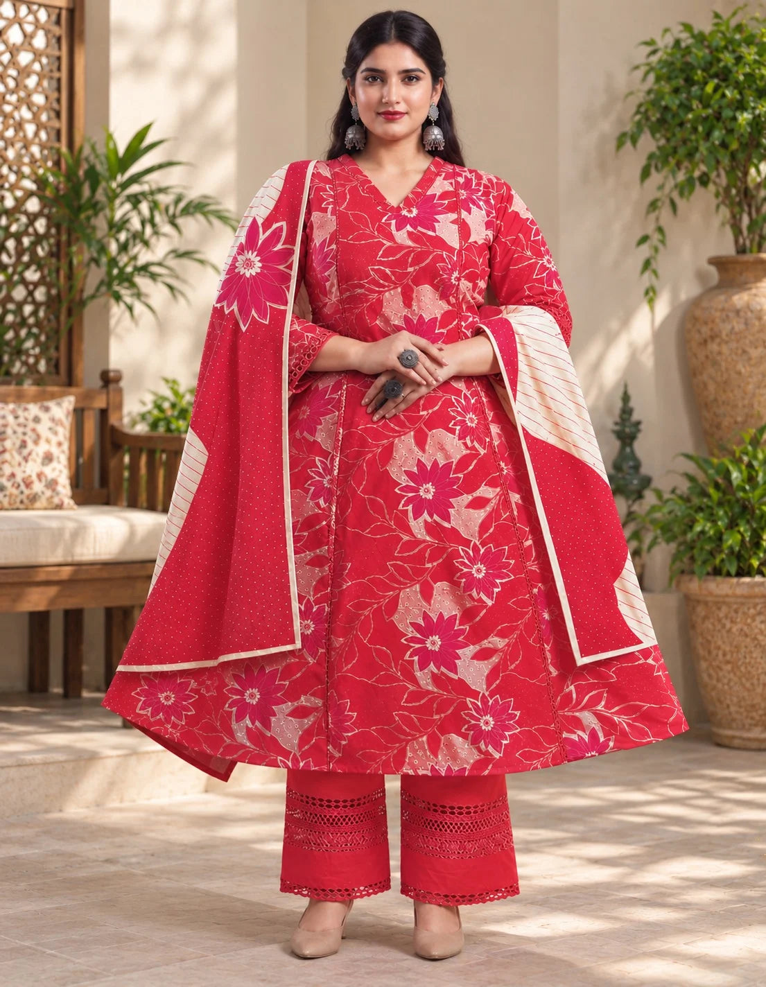 Plus Size Aquaba Mul Cotton 3 pcs Set
