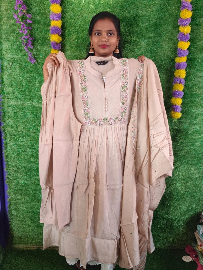 Plus Size Mulchantheri Emporidary Design 3pcs Set