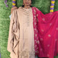 Plus Size Vizhitra silk Party Wear 3pcs Set Side Open