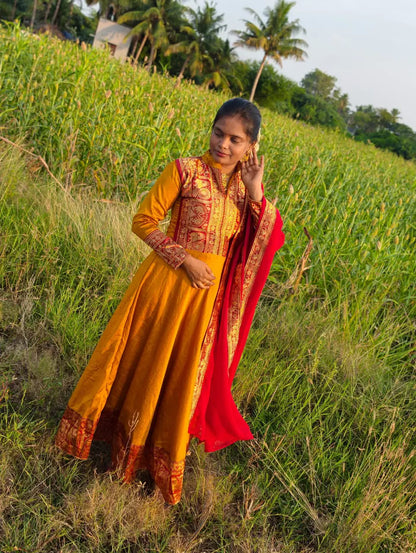 Vizhitra Highneck Jacard Design 2pcs Set
