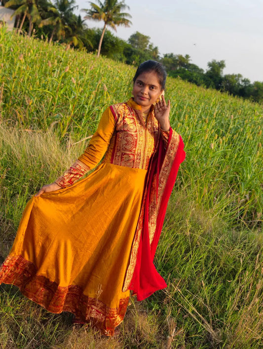 Vizhitra Highneck Jacard Design 2pcs Set