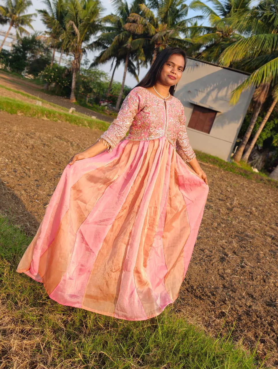 Mirunal Dress Aaliyacut 3pcs Set