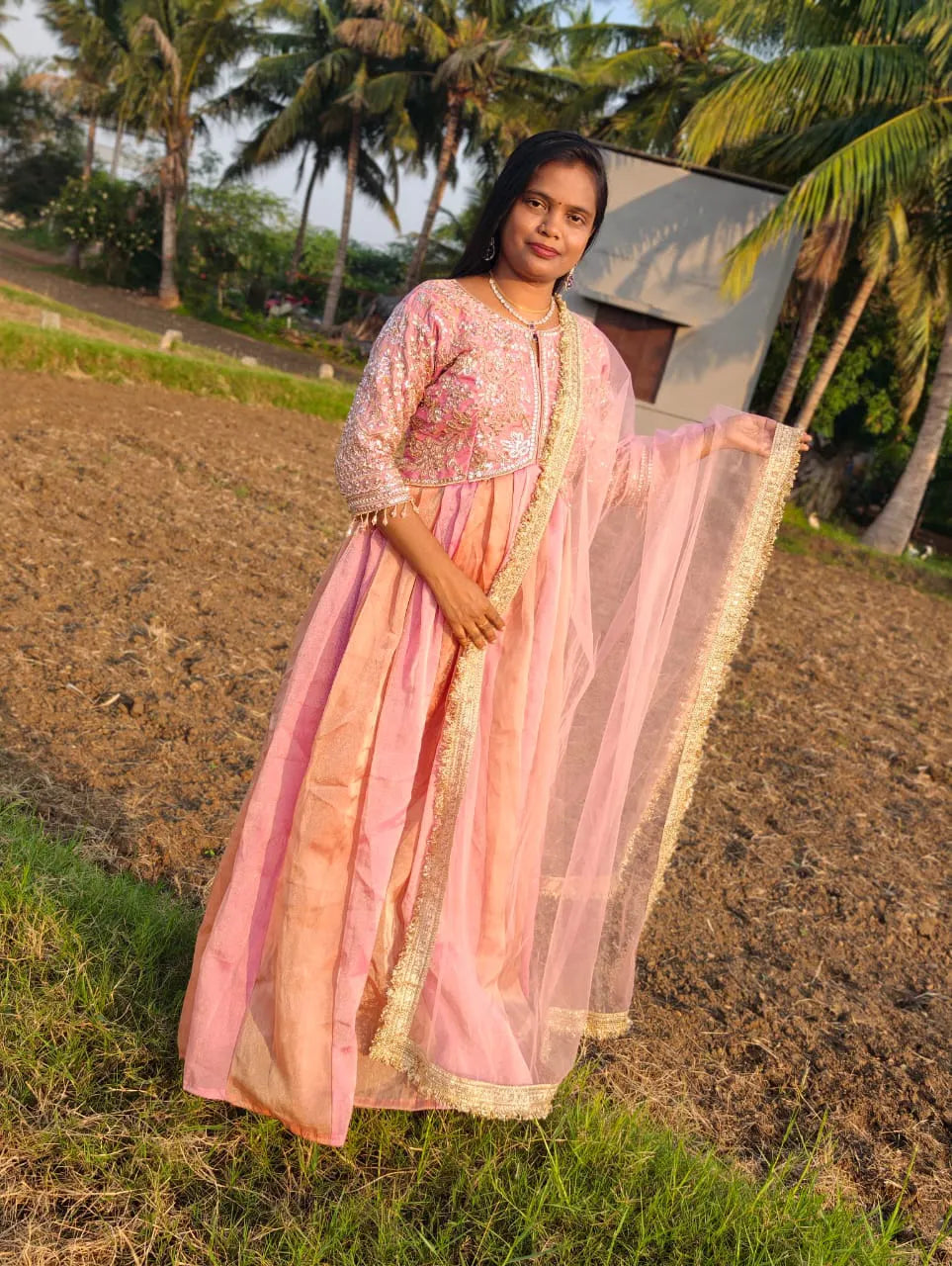 Mirunal Dress Aaliyacut 3pcs Set