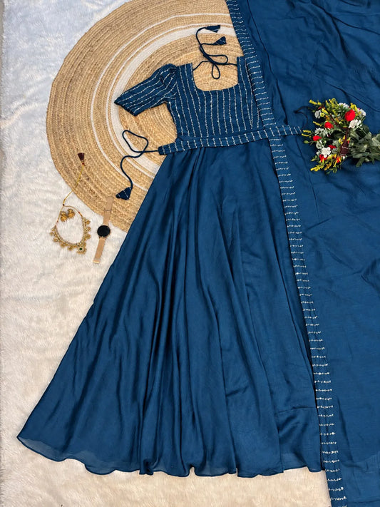 Plus Size Stone Rani 2pcs Set Vizhitra Silk