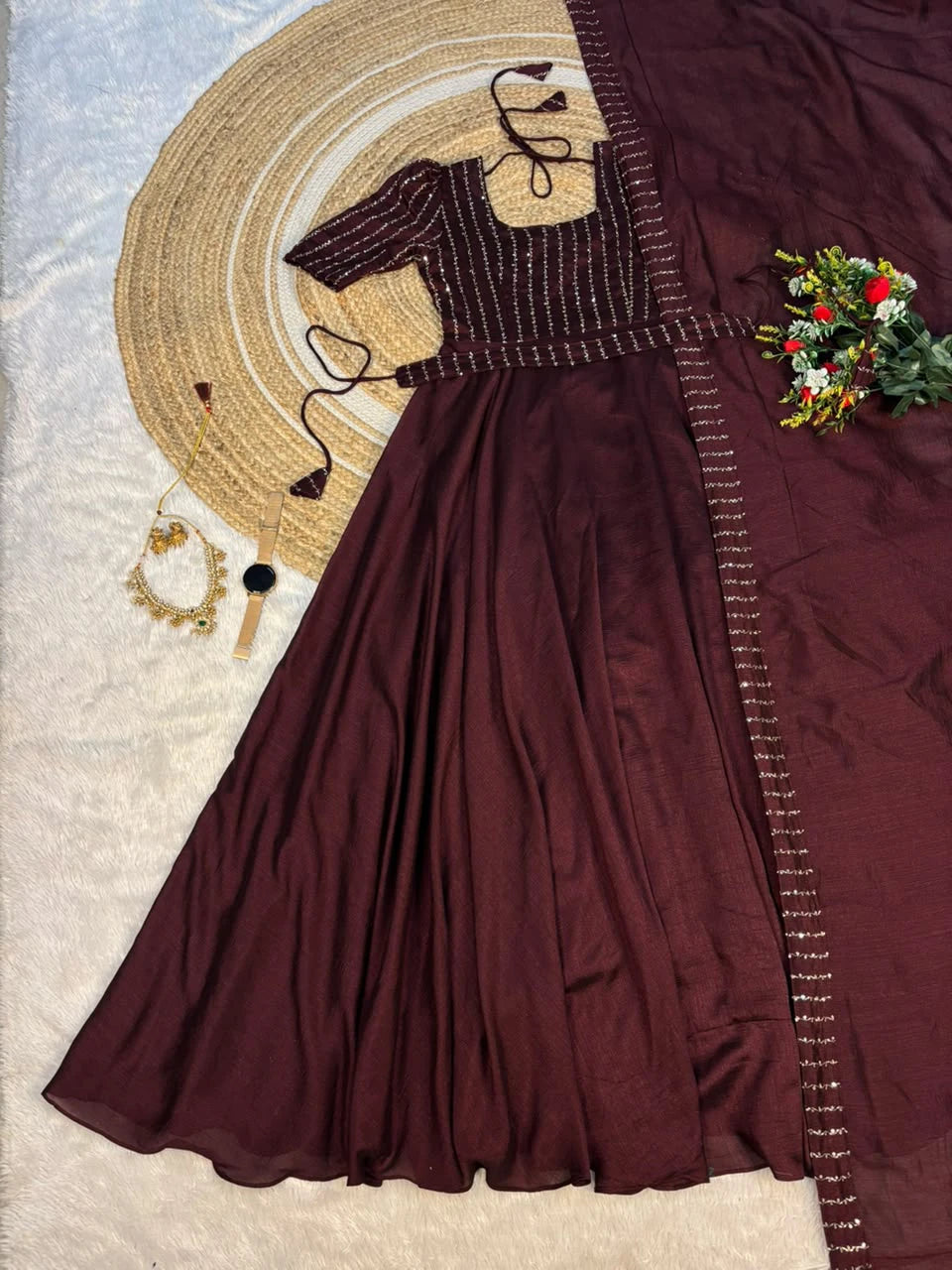 Plus Size Stone Rani 2pcs Set Vizhitra Silk
