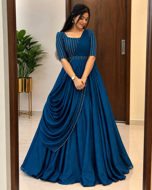 Stone Rani 2pcs Set Vizhitra Silk