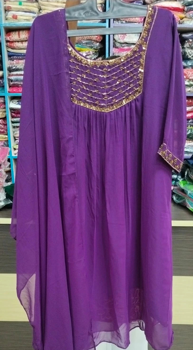 Plus Size Rukku Aari Work 2pcs Set