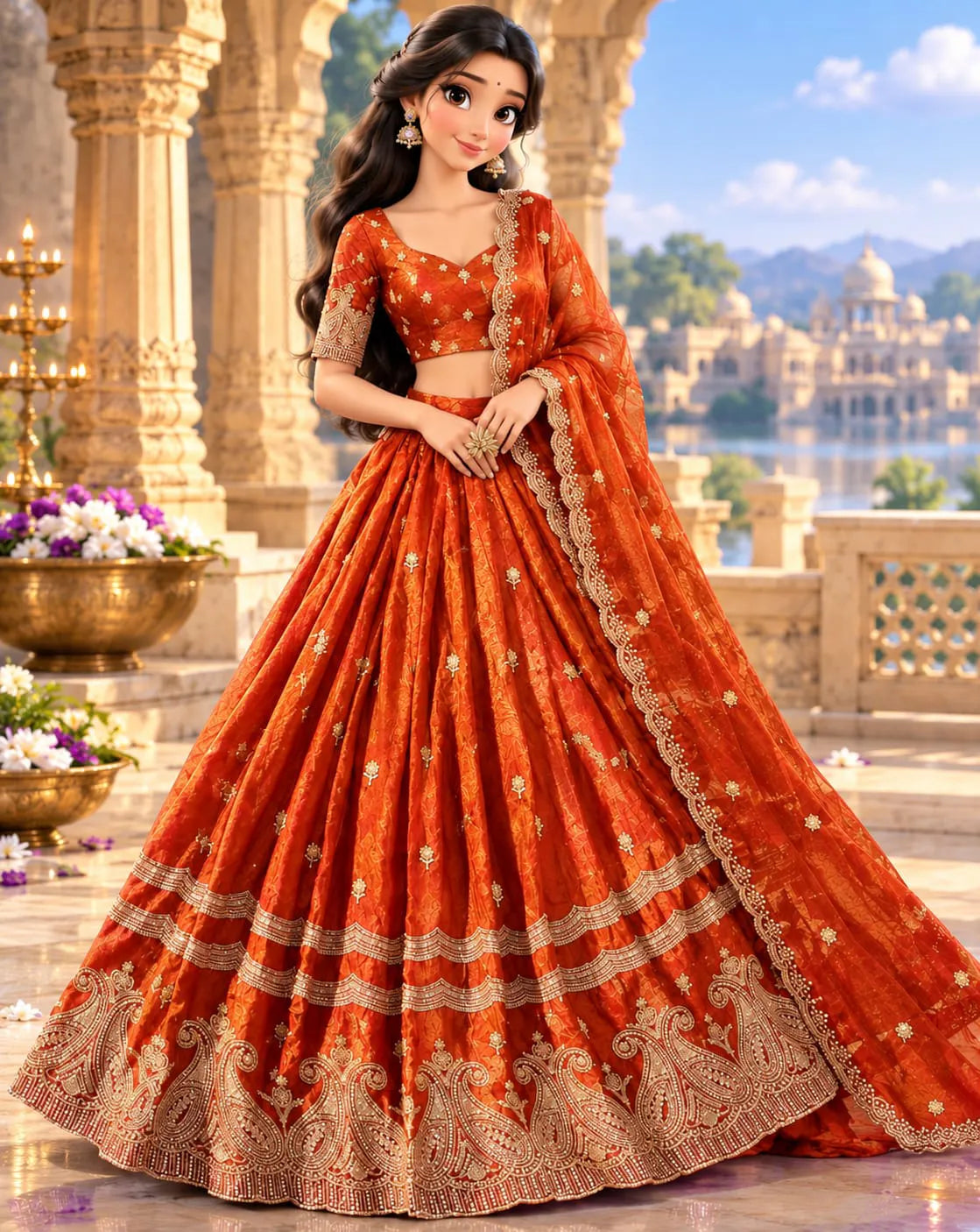Swarna Half Saree 3 pcs Ready Made
