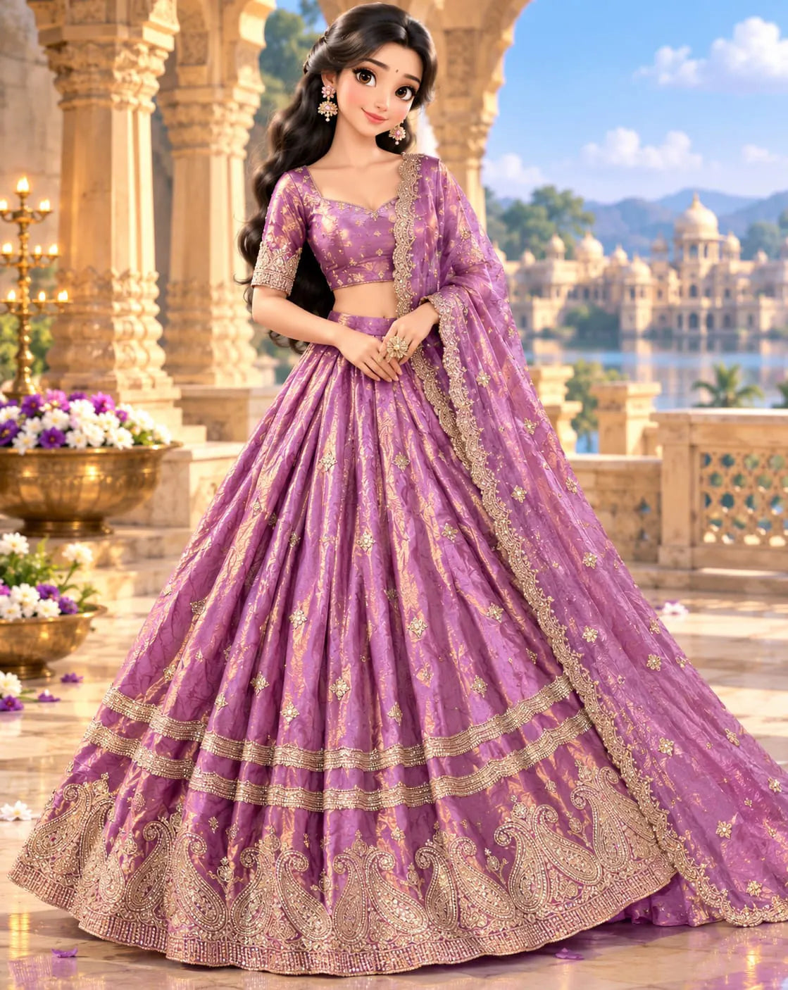 Swarna Half Saree 3 pcs Ready Made