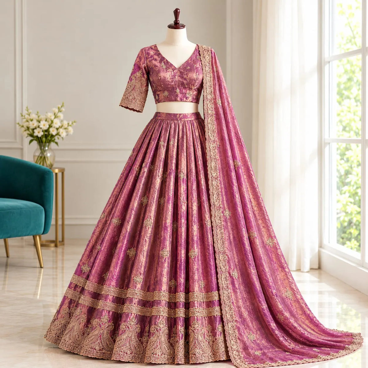 Swarna Half Saree 3 pcs Ready Made