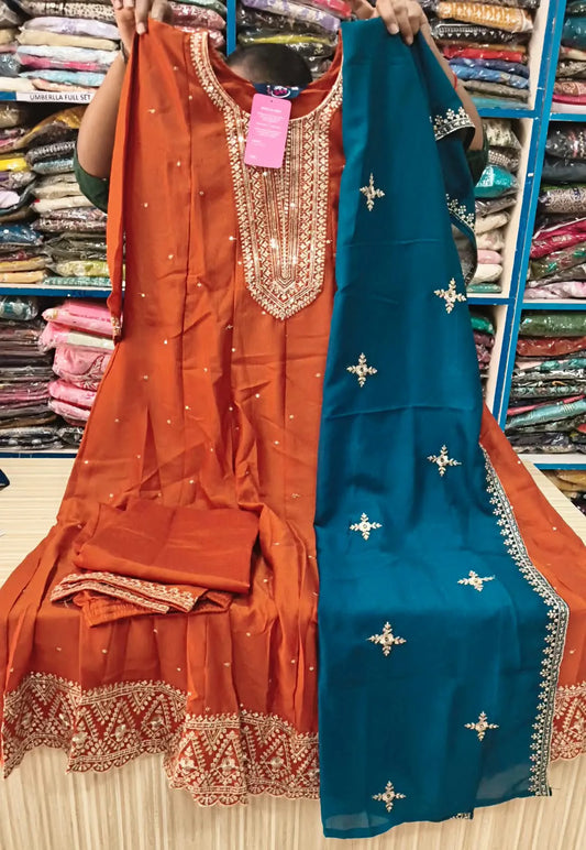 Blooming Vichithra Silk 3pcs Set