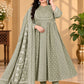 Plus Size Patch Panel Cut Anarkali Cotton 2pcs Set