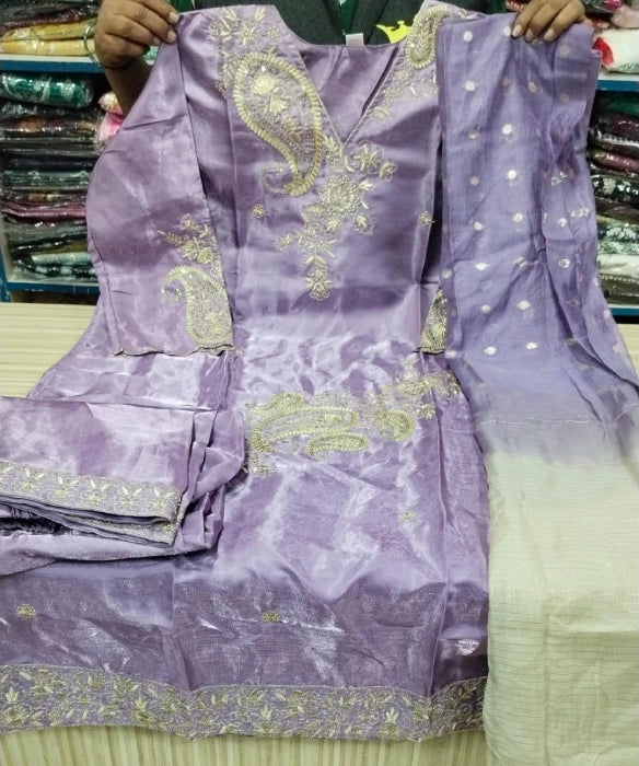 Plus Size Roman Glass Silk 3pcs Set