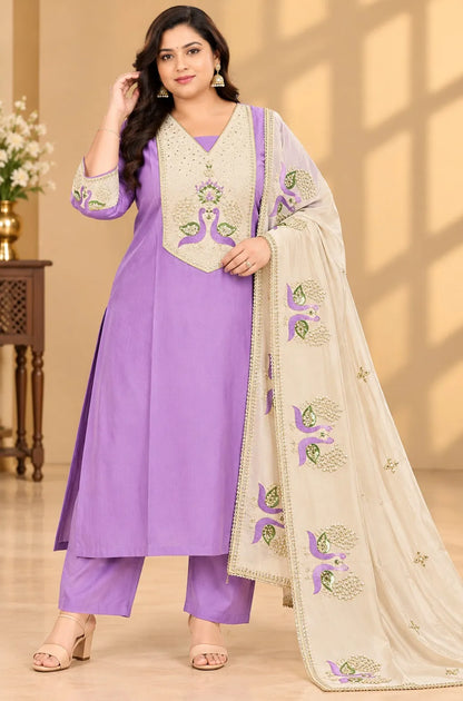 Plus Size Vectican Kurthi 3pcs Set