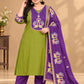 Plus Size Vectican Kurthi 3pcs Set