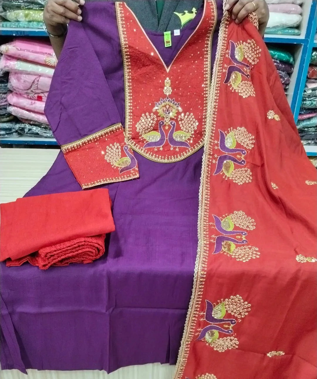 Plus Size Vectican Kurthi 3pcs Set