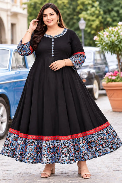 Plus Size Heavy Rayon Anarkali