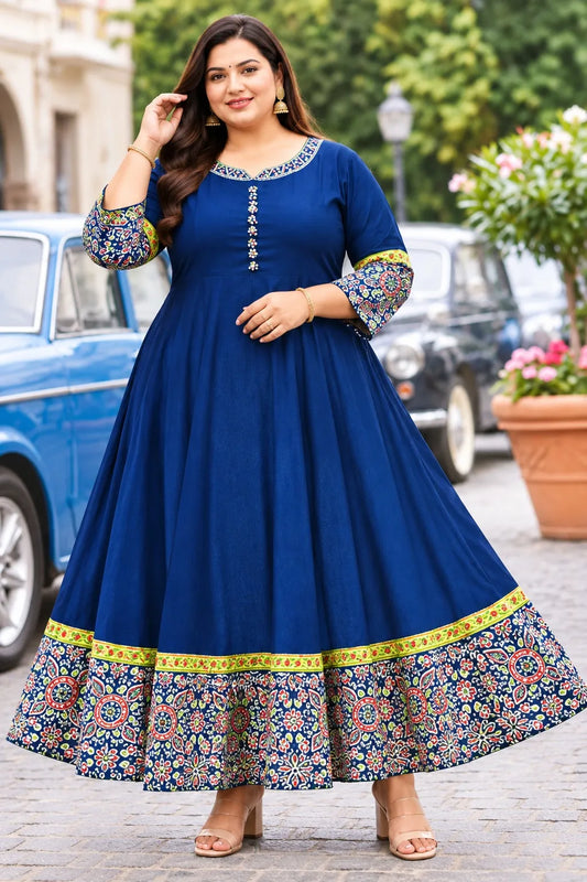Plus Size Heavy Rayon Anarkali
