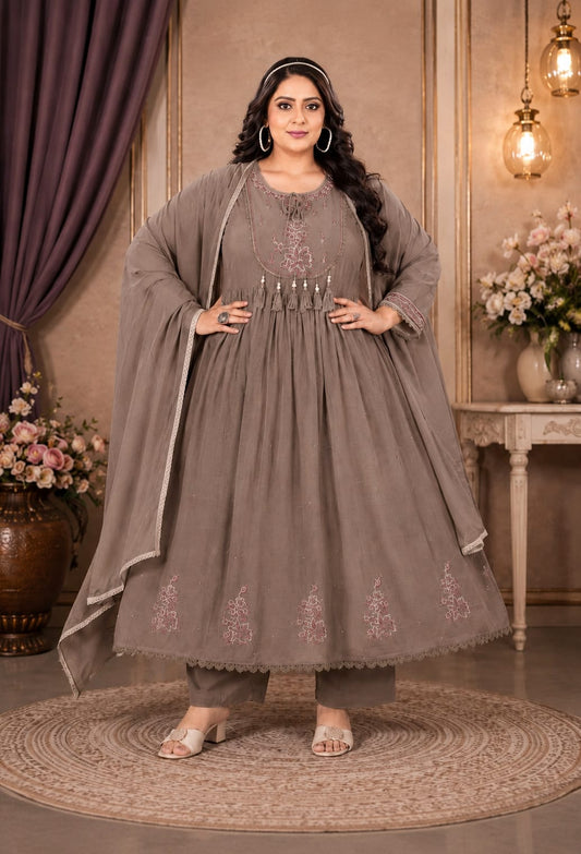 Plus Size  Mul Cotton Thread Emporidary 3 pcs Set