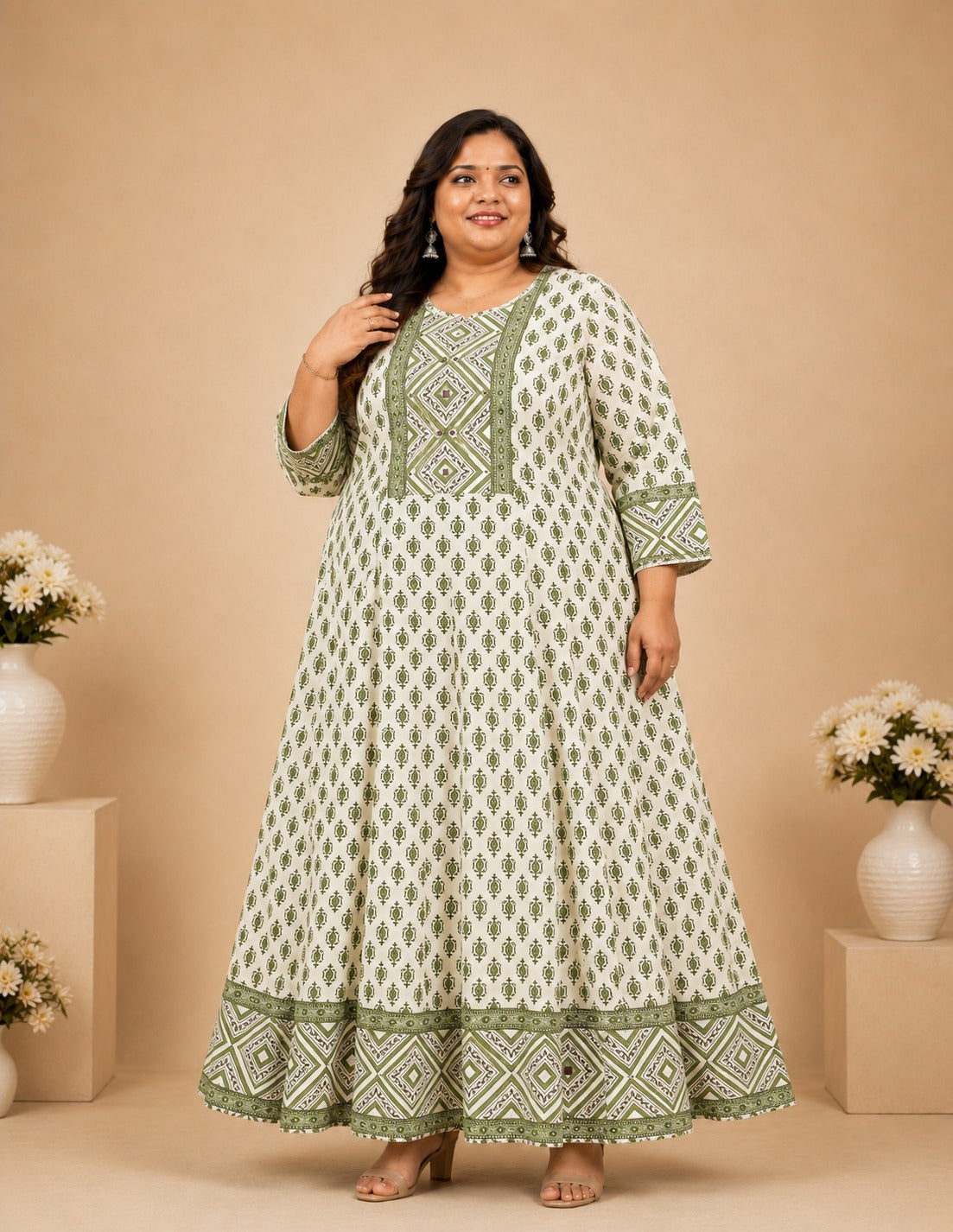 Plus Size Heavy Rayon Mirror Umbrella