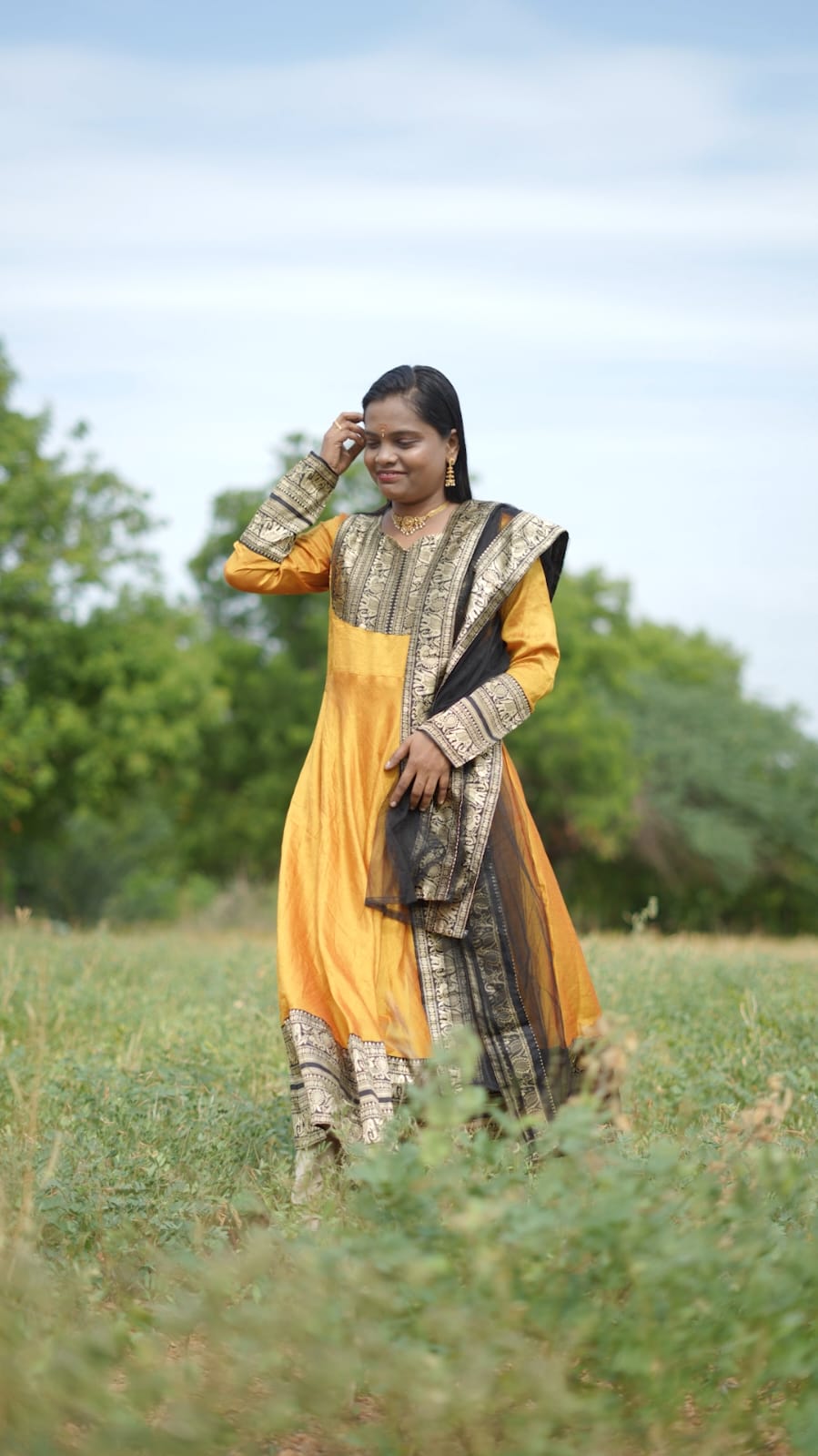 Unique Function Pattu Border Design
