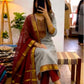 Plus Size Silk Cotton 3pcs Set Ethnic Wear