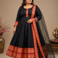 Plus Size Unique Function Pattu Border Design