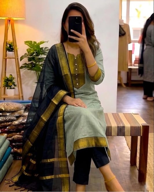Plus Size Ethnic Wear 3pcs Set