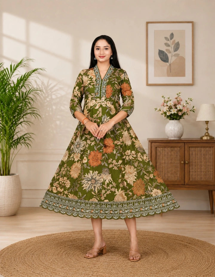 Scalp Neck Anarkali