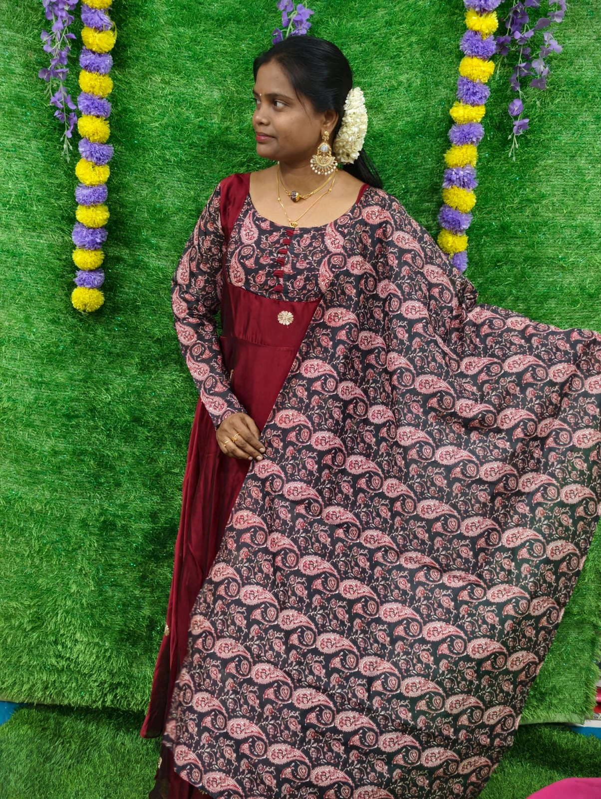 Rangoli Kalamkari Patch  2pcs Set