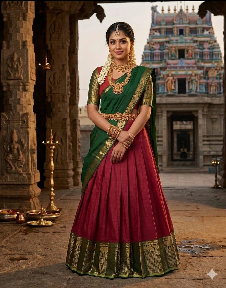 Half Saree  Zari